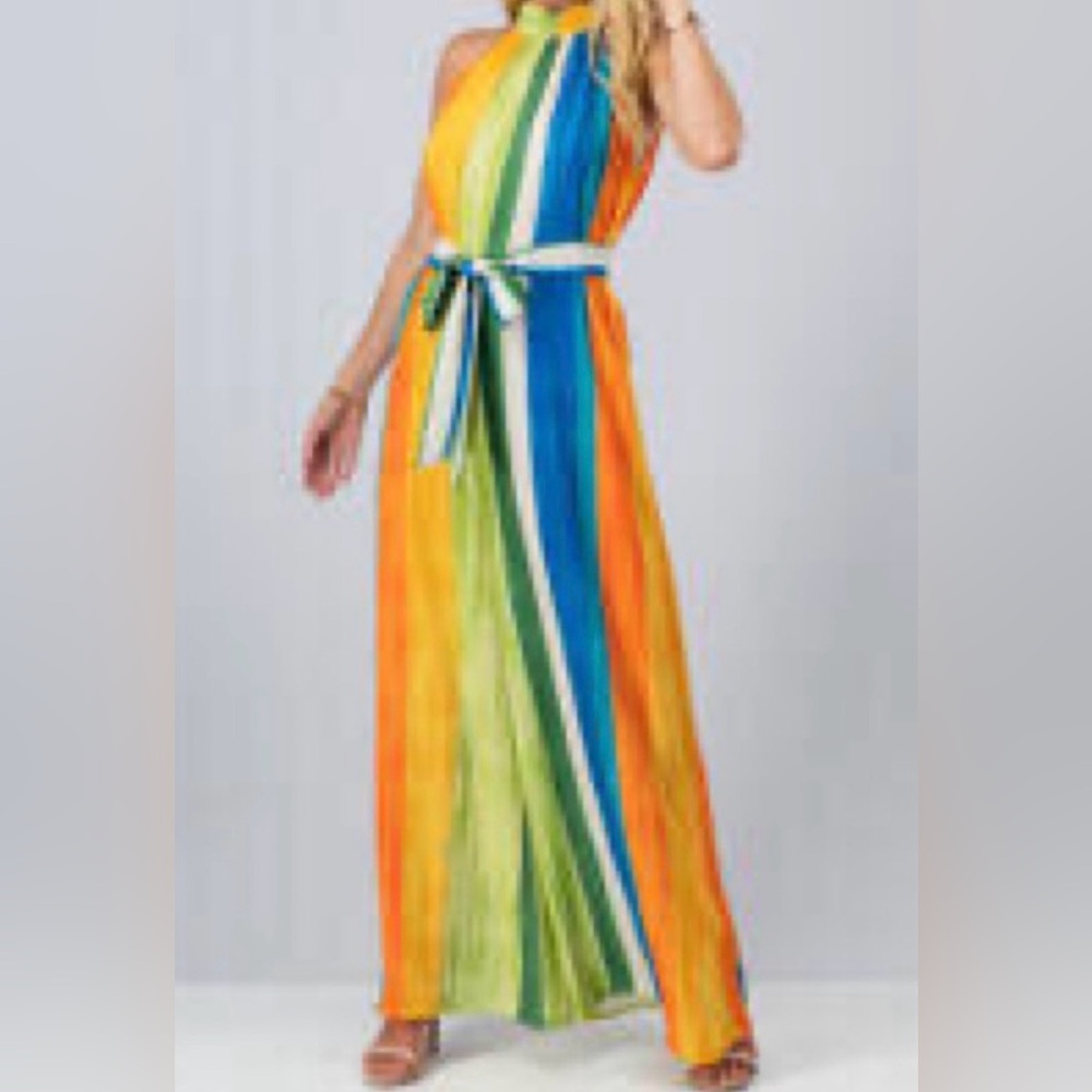 Colorful Striped Jumpsuit